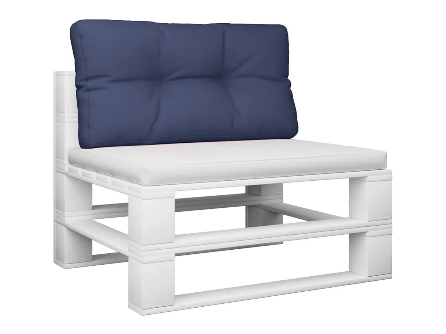 Clicnbuy Ropa De Casa-Cojín para sofá de palets de tela marino 120x40x12 cm Azul