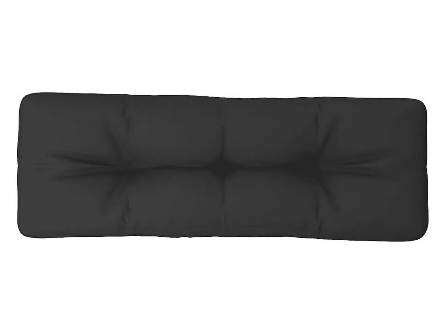 Cojín para sofá de palets de tela 120x40x12 cm ES714555 Negro Discount
