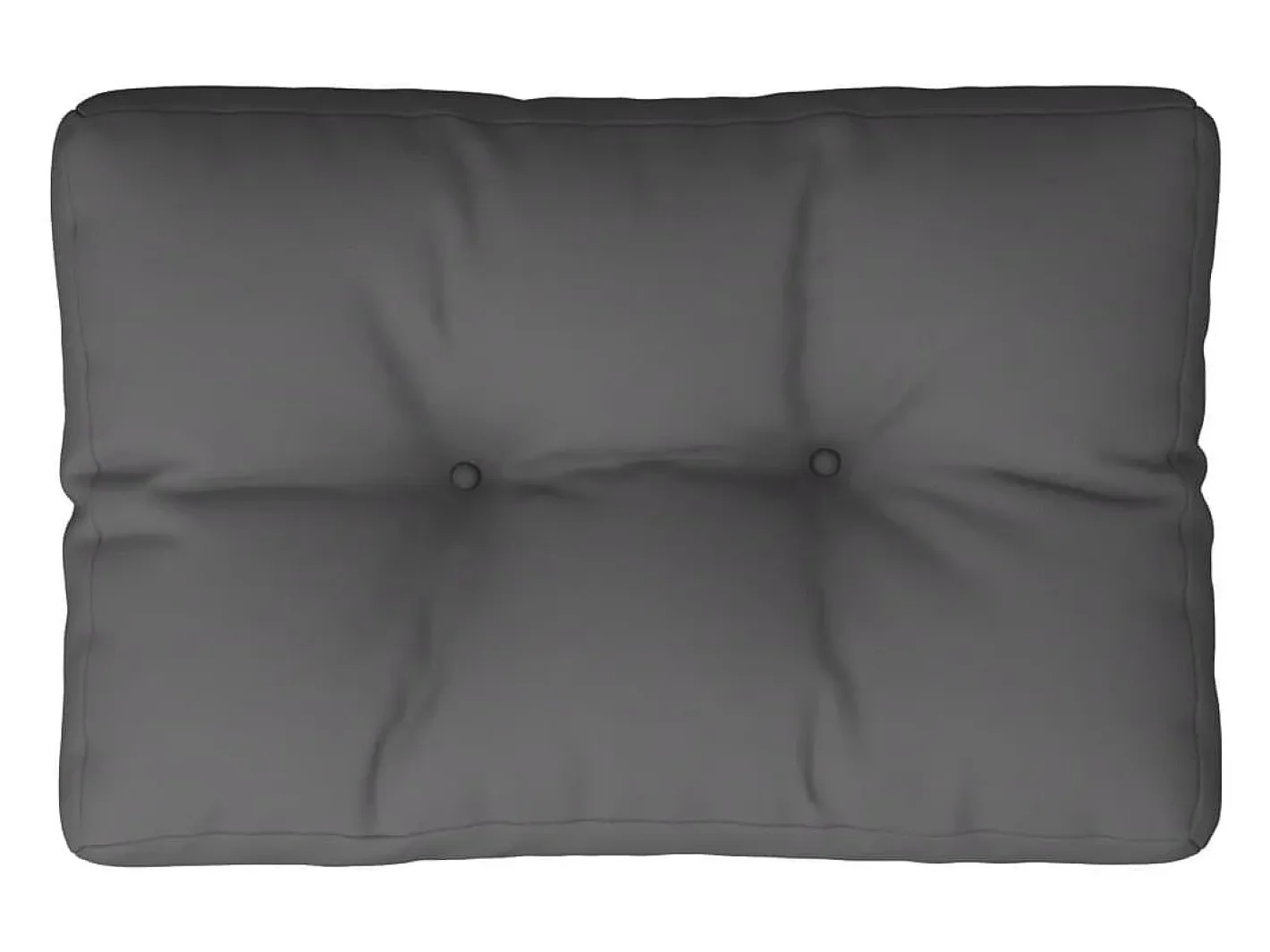 Clicnbuy Ropa De Casa-Cojín para sofá de palets de tela gria antracita 60x40x12 cm Gris antracita