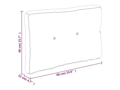 Clicnbuy Ropa De Casa-Cojín para sofá de palets de tela gria antracita 60x40x12 cm Gris antracita