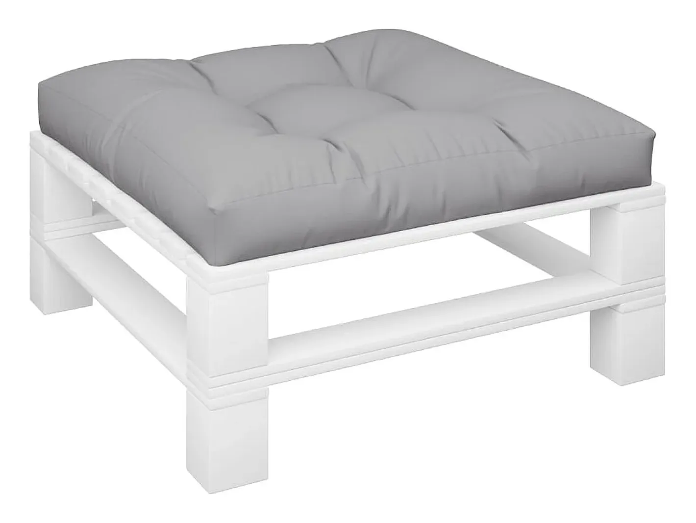 Clicnbuy Ropa De Casa-Cojín para sofá de palets de tela 80x80x12 cm Gris