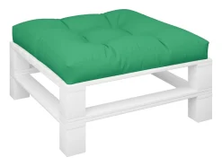 Clicnbuy Ropa De Casa-Cojín para sofá de palets de tela 80x80x12 cm Verde