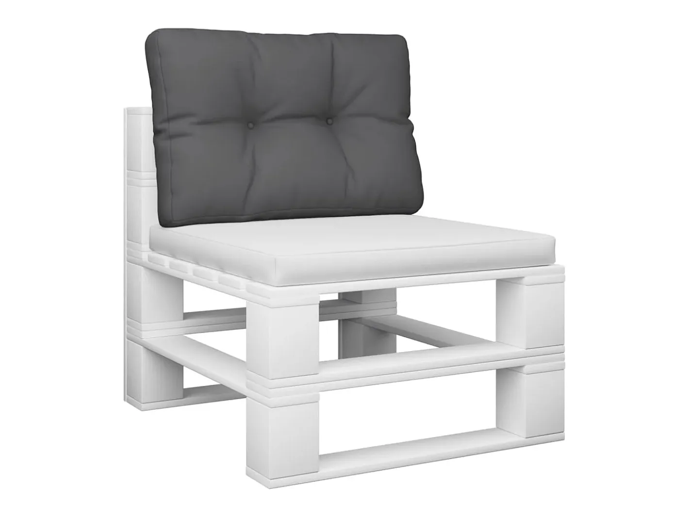 Clicnbuy Cojín para sofá de palets de tela antracita 50x40x12 cm Gris antracita Discount