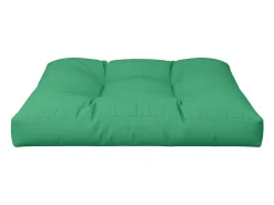 Clicnbuy Ropa De Casa-Cojín para sofá de palets de tela 70x70x12 cm Verde