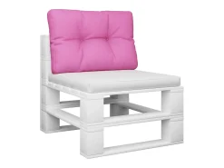 Clicnbuy Cojín para sofá de palets tela 50x40x12 cm Rosa Discount