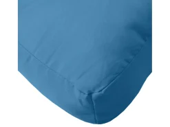 Clicnbuy Ropa De Casa-Cojín para sofá de palets tela melange 60x60x10 cm Azul