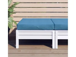 Clicnbuy Ropa De Casa-Cojín para sofá de palets tela melange 60x60x10 cm Azul
