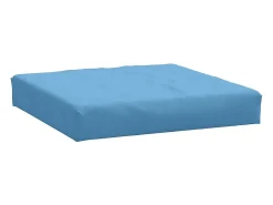 Clicnbuy Ropa De Casa-Cojín para sofá de palets tela melange 60x60x10 cm Azul