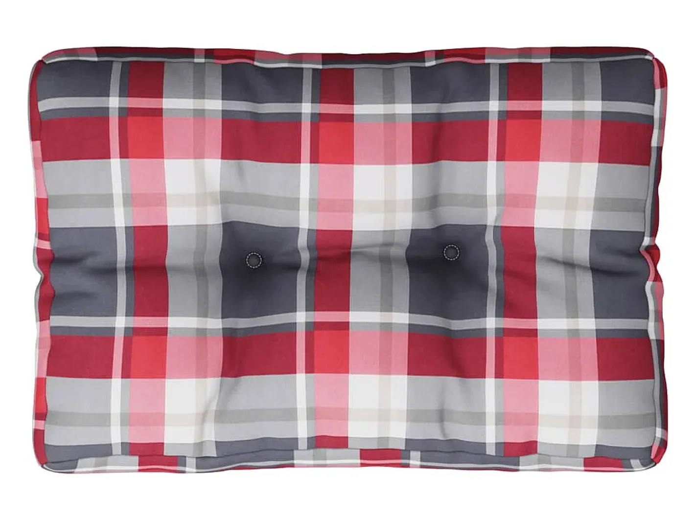 Clicnbuy Ropa De Casa-Cojín para sofá de palets tela a cuadros 60x40x12 cm Rojo