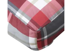 Clicnbuy Ropa De Casa-Cojín para sofá de palets tela a cuadros 60x40x12 cm Rojo