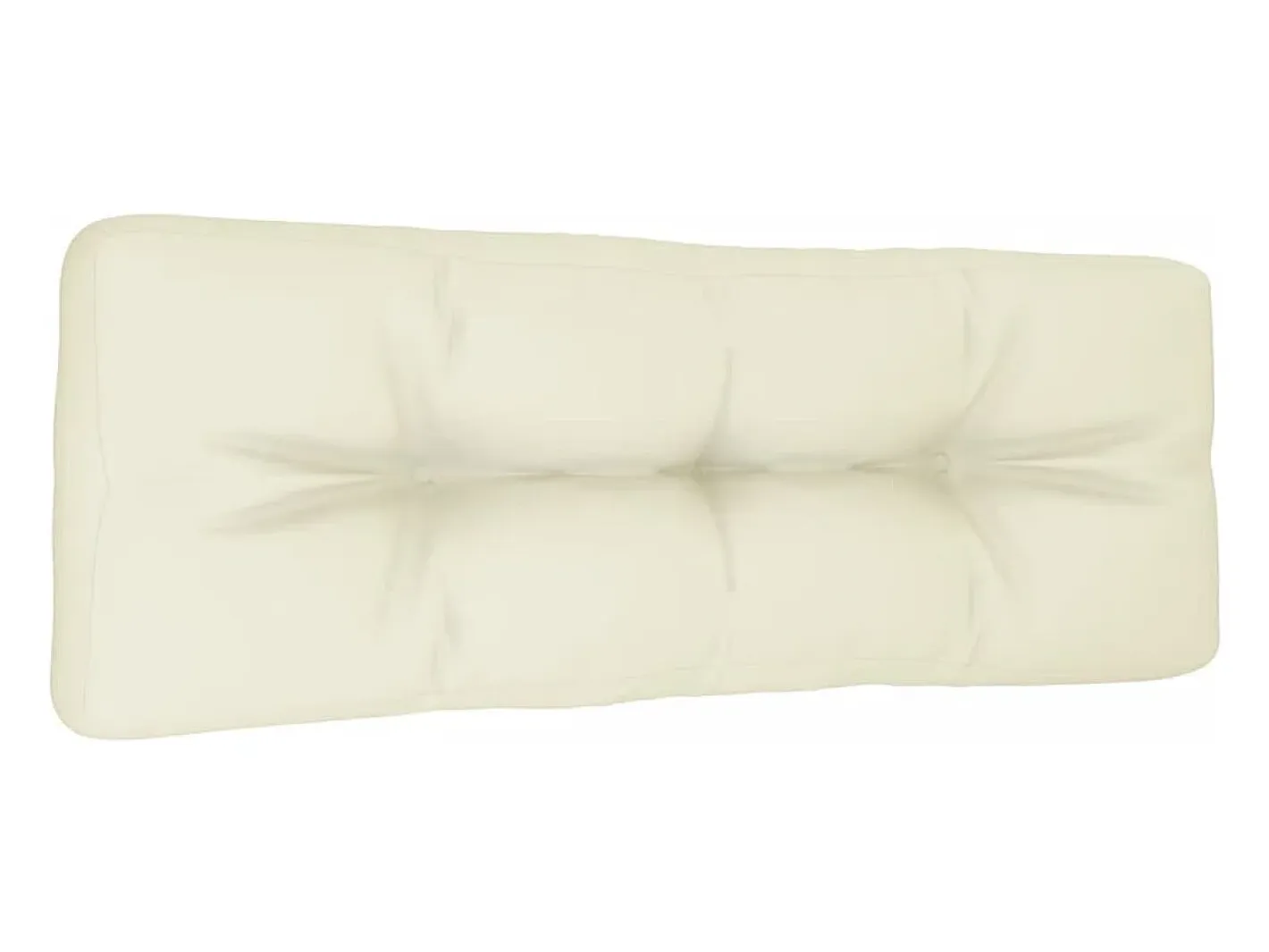 Clicnbuy Ropa De Casa-Cojín para sofá de palets tela 120x40x12 cm Crema
