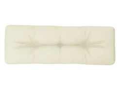 Clicnbuy Ropa De Casa-Cojín para sofá de palets tela 120x40x12 cm Crema