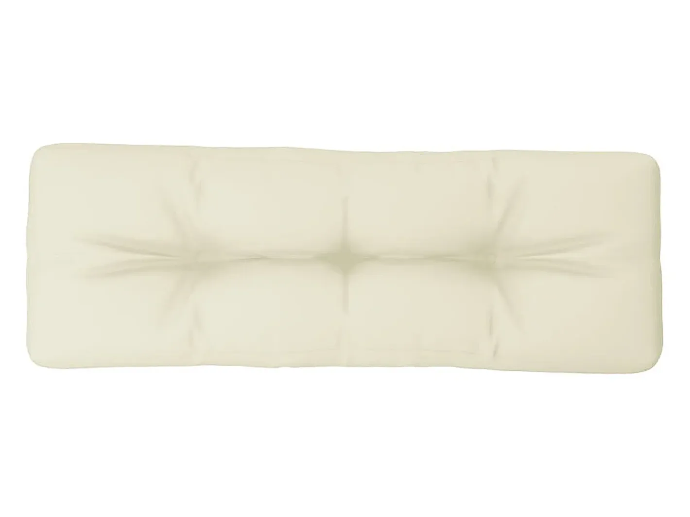 Clicnbuy Ropa De Casa-Cojín para sofá de palets tela 120x40x12 cm Crema