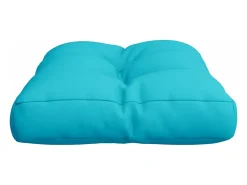 Clicnbuy Ropa De Casa-Cojín para sofá de palets tela turquesa 60x40x12 cm Azul turquesa