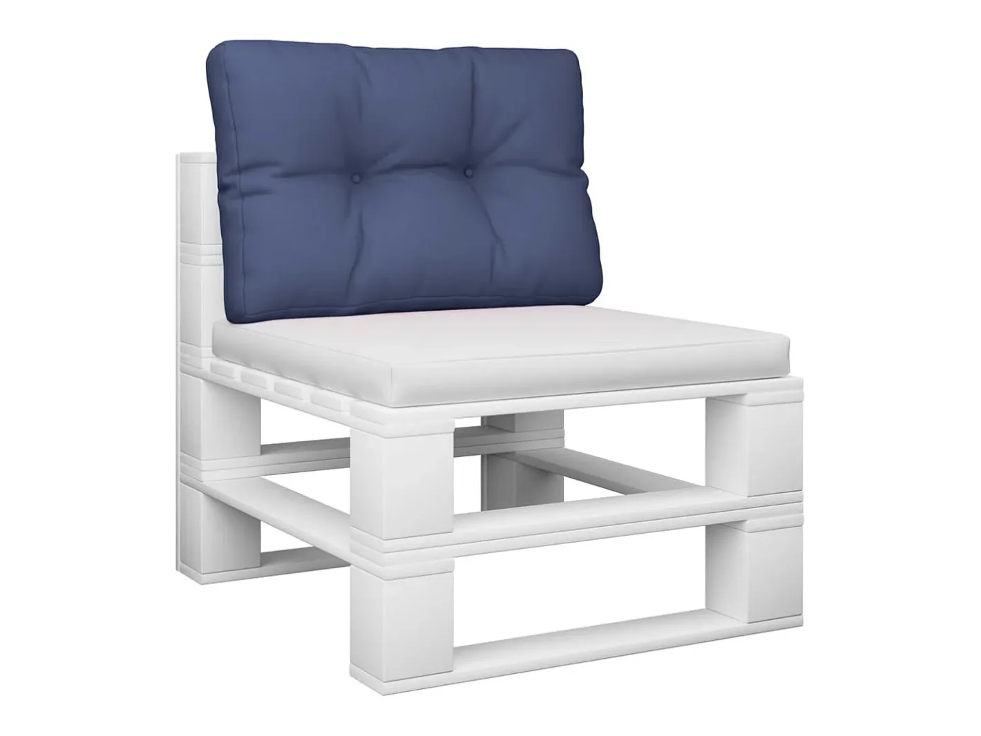 Clicnbuy Cojín para sofá de palets tela marino 50x40x12 cm Azul Discount