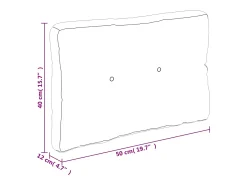 Clicnbuy Cojín para sofá de palets tela marino 50x40x12 cm Azul Discount