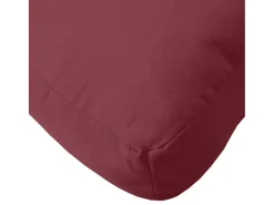 Clicnbuy Ropa De Casa-Cojín para sofá de palets tela tinto melange 60x60x10 cm Rojo