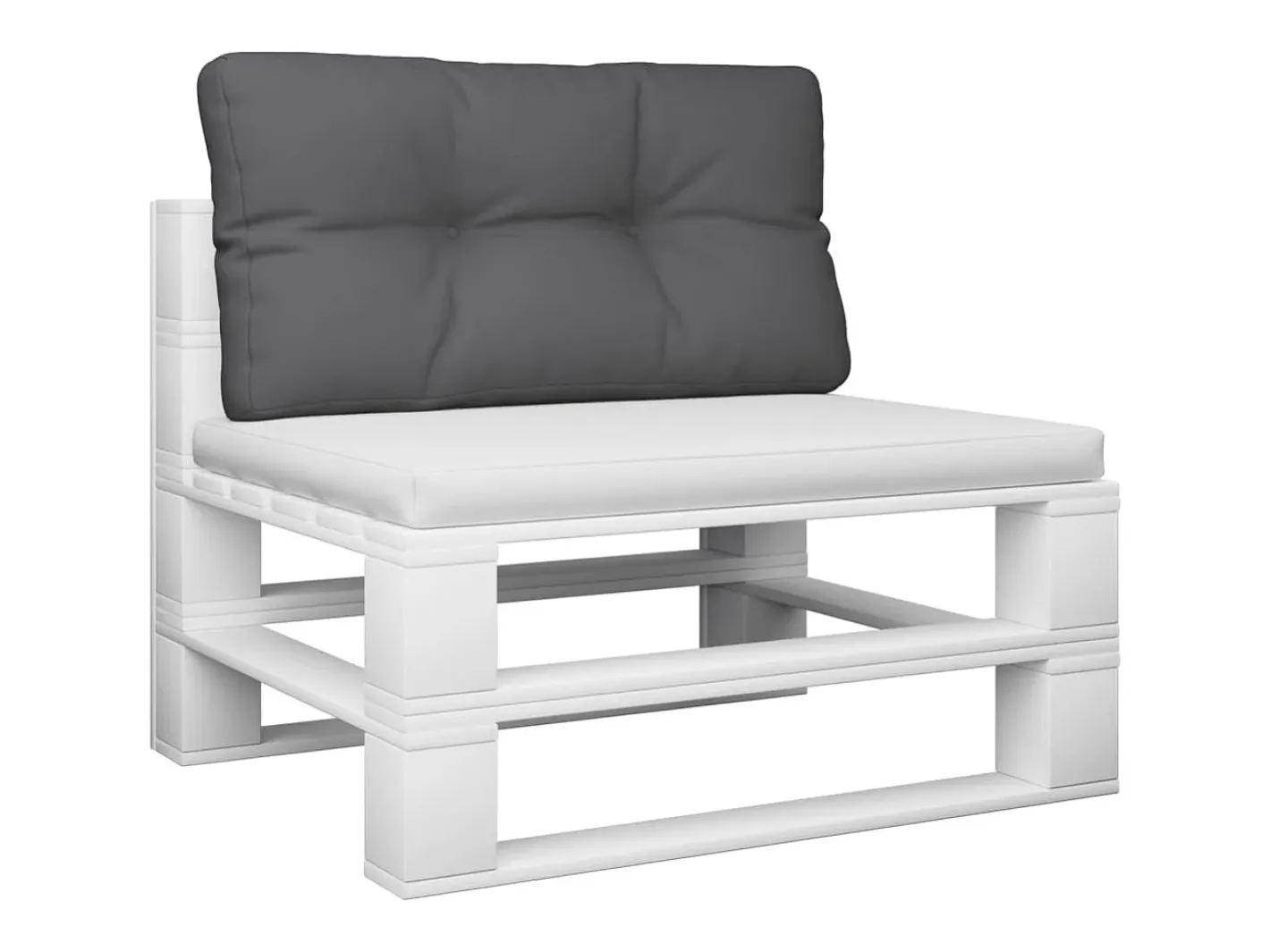 Ropa De Casa-Cojín para sofá de palets tela 80x40x12 cm ES838536 Gris antracita