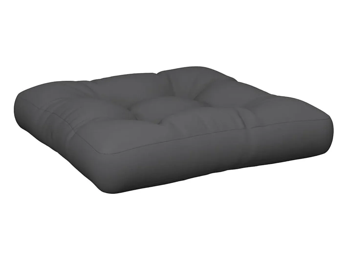 Clicnbuy Ropa De Casa-Cojín para sofá de palets tela 58x58x10 cm Gris antracita
