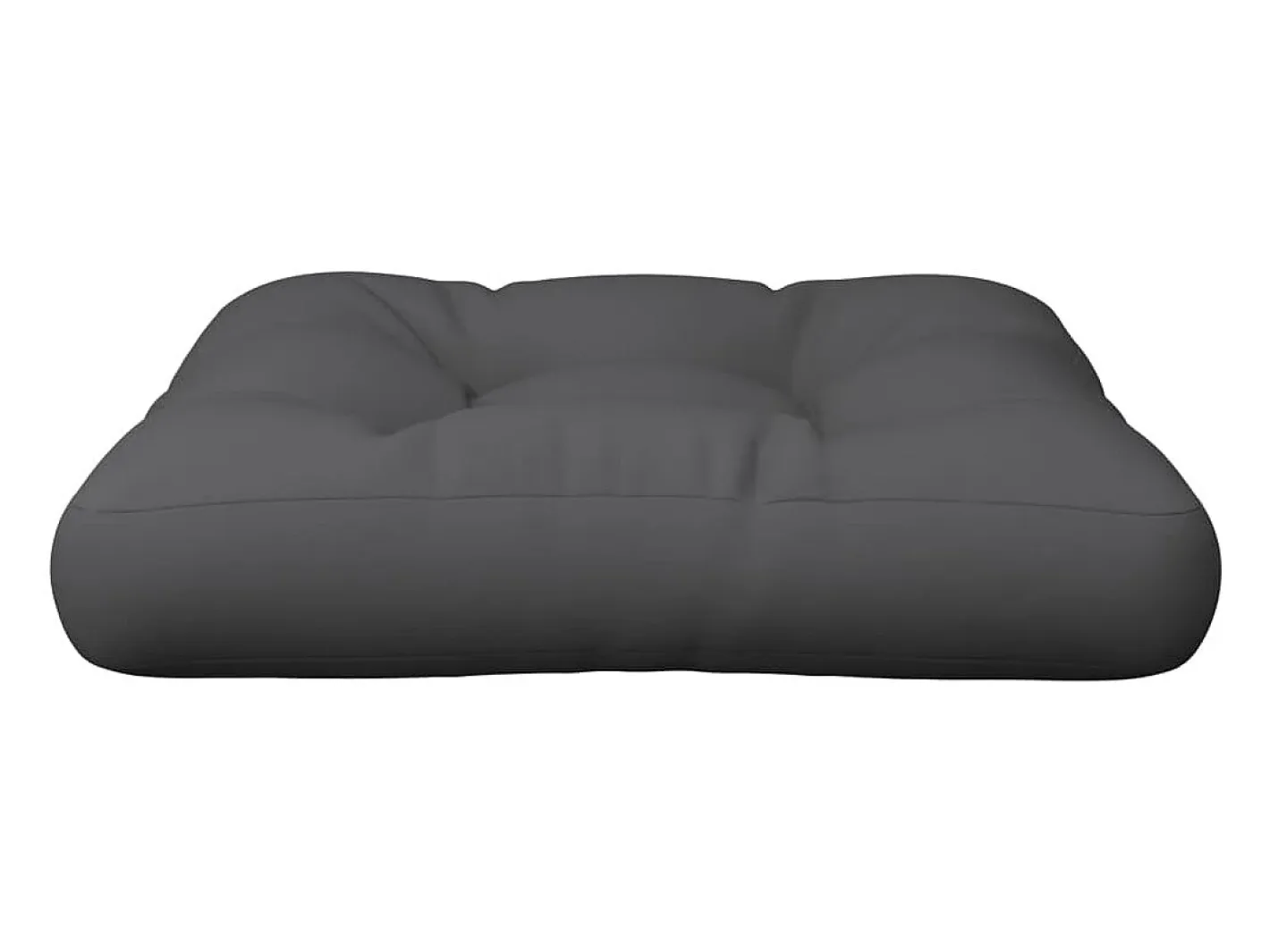 Clicnbuy Ropa De Casa-Cojín para sofá de palets tela 58x58x10 cm Gris antracita