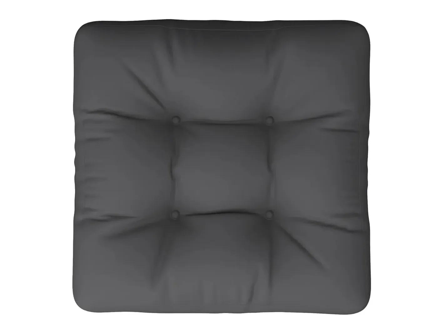 Clicnbuy Ropa De Casa-Cojín para sofá de palets tela 58x58x10 cm Gris antracita