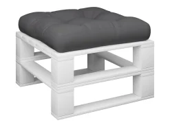 Clicnbuy Ropa De Casa-Cojín para sofá de palets tela 58x58x10 cm Gris antracita