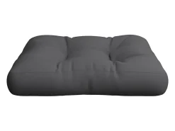 Clicnbuy Ropa De Casa-Cojín para sofá de palets tela 58x58x10 cm Gris antracita