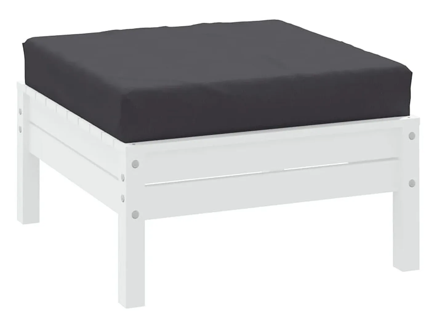 New Cojín para sofá de palets tela Oxford antracita 60x60x8 cm ES656153 Gris antracita