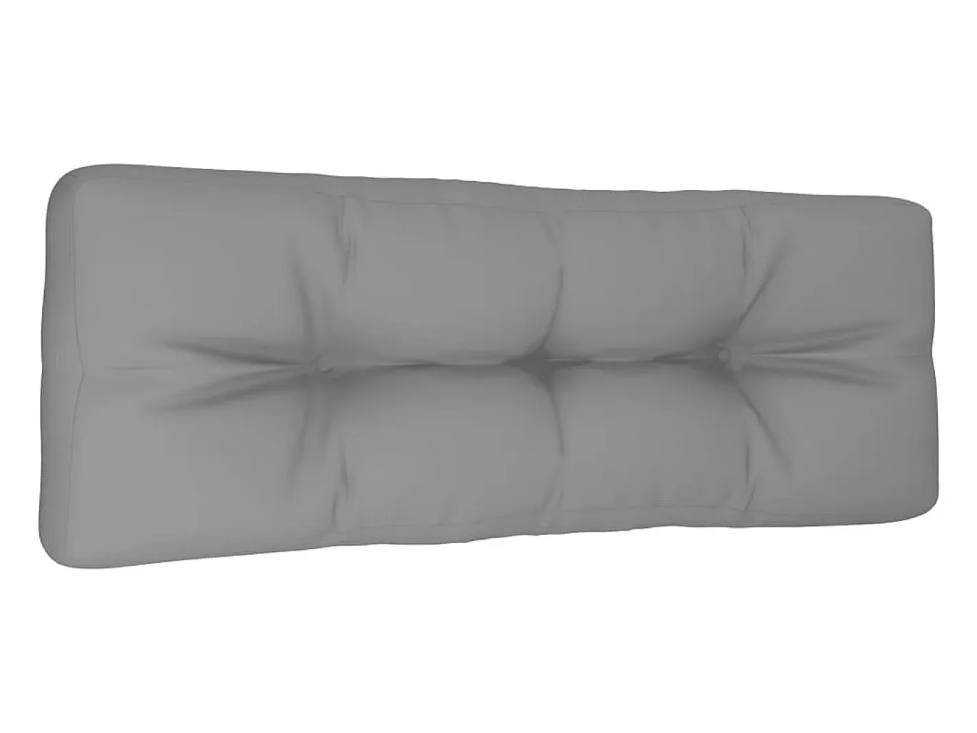Clicnbuy Ropa De Casa-Cojín para sofá de palets tela 120x40x12 cm Gris