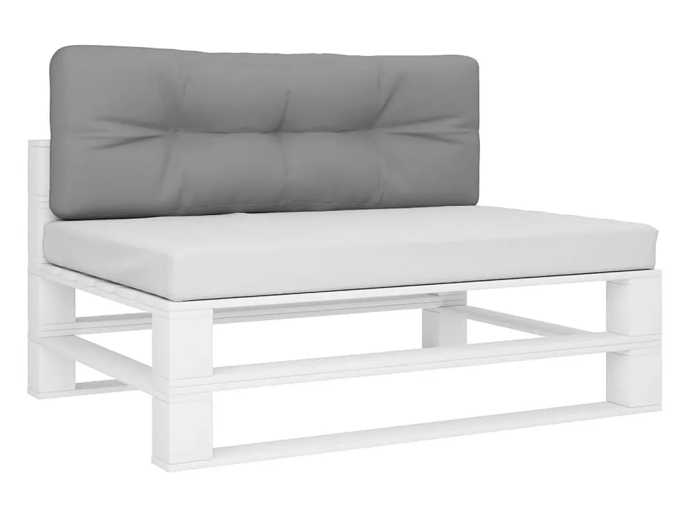 Clicnbuy Ropa De Casa-Cojín para sofá de palets tela 120x40x12 cm Gris