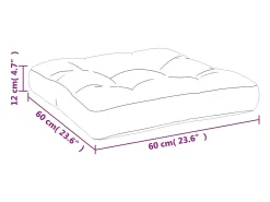 Hot Clicnbuy Cojín para sofá de palets tela 60x60x12 cm Gris