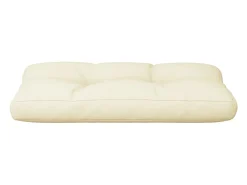 Clicnbuy Ropa De Casa-Cojín para sofá de palets tela 70x40x12 cm Crema