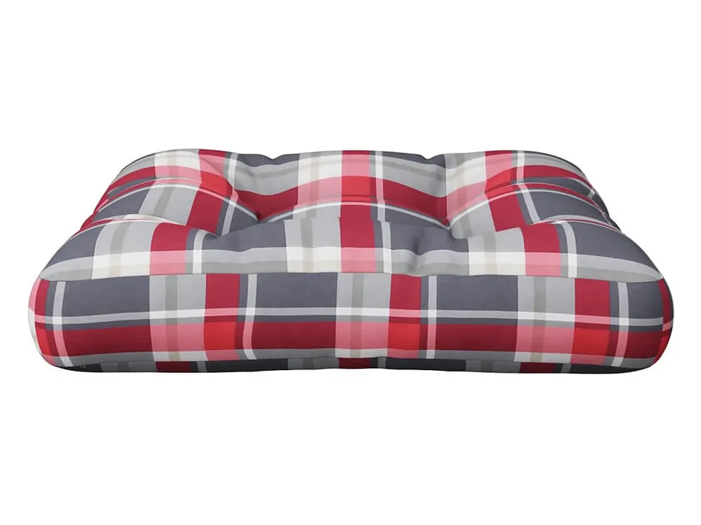 Clicnbuy Cojín para sofá de palets tela cuadros rojo 58x58x10 cm Multicolor New