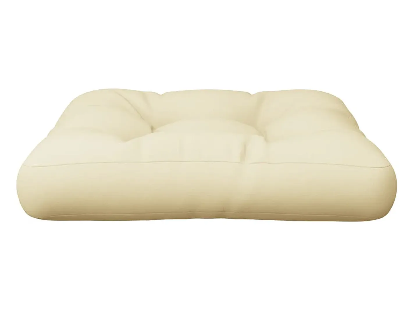 Clicnbuy Ropa De Casa-Cojín para sofá de palets tela 60x61,5x10 cm Crema