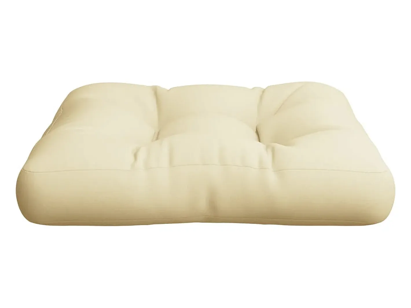 Clicnbuy Ropa De Casa-Cojín para sofá de palets tela 60x61,5x10 cm Crema