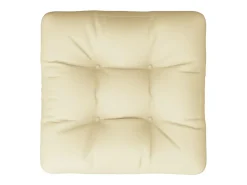 Clicnbuy Ropa De Casa-Cojín para sofá de palets tela 60x61,5x10 cm Crema