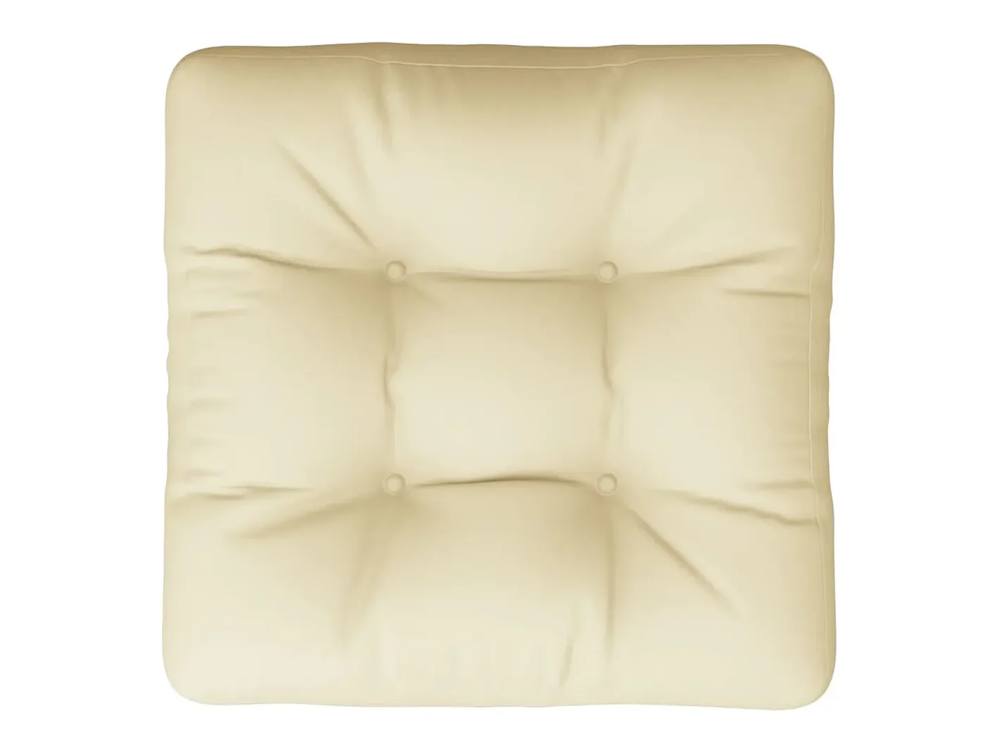 Clicnbuy Ropa De Casa-Cojín para sofá de palets tela 60x61,5x10 cm Crema