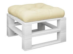 Clicnbuy Ropa De Casa-Cojín para sofá de palets tela 60x61,5x10 cm Crema