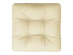 Clicnbuy Ropa De Casa-Cojín para sofá de palets tela 58x58x10 cm Crema