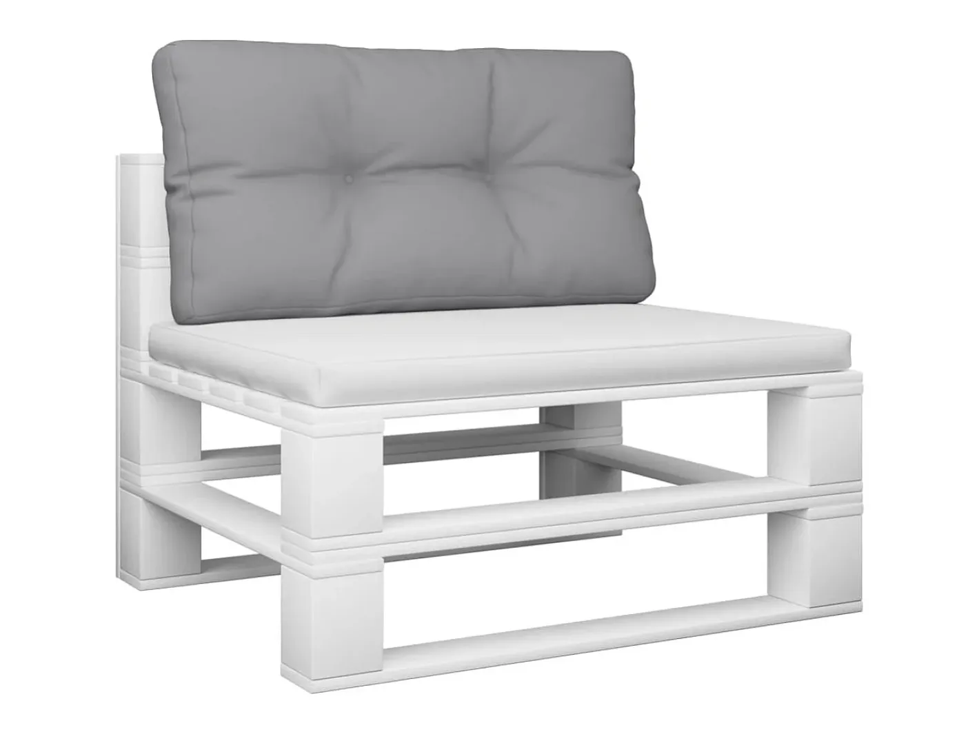 Clicnbuy Cojín para sofá de palets tela 80x40x12 cm Gris New