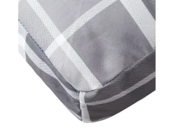 Clicnbuy Ropa De Casa-Cojín para sofá sofá de palets tela a cuadros 60x40x12 cm Gris