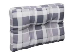 Clicnbuy Ropa De Casa-Cojín para sofá sofá de palets tela a cuadros 60x40x12 cm Gris