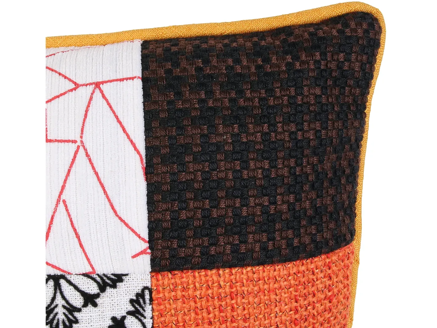 The Home Deco Factory Cojín Patchwork con funda extraíble 40x40 cm Multicolor