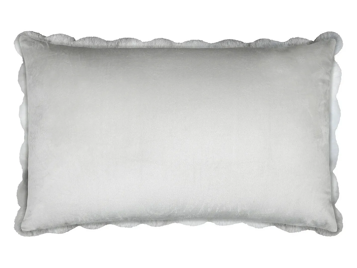 Best Cojín rectangular desenfundable imitación piel de animal Gris claro