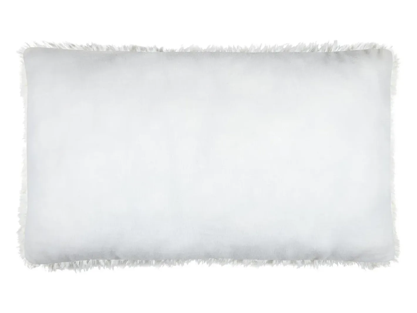 Ropa De Casa-Cojín rectangular imitación piel de oveja Blanco
