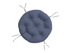 Clicnbuy Ropa De Casa-Cojín redondo de tela Oxford marino Ø 60x11 cm Azul