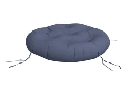 Clicnbuy Ropa De Casa-Cojín redondo de tela Oxford marino Ø 60x11 cm Azul