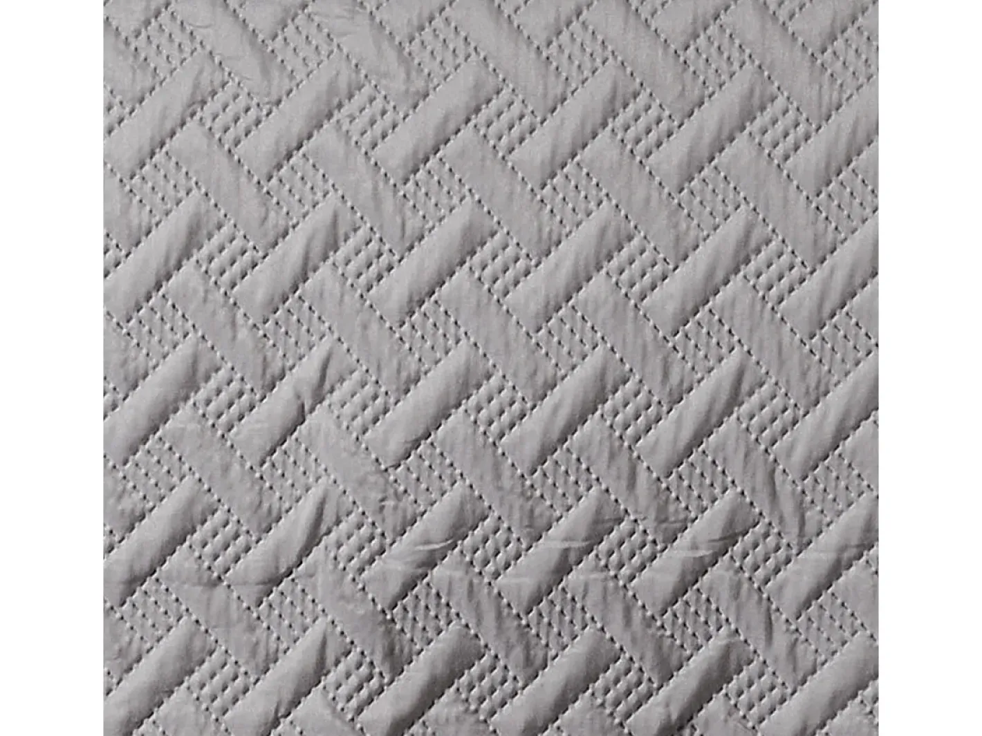 Colcha con formas geométricas cosidas 250 x 260 cm Gris claro Hot
