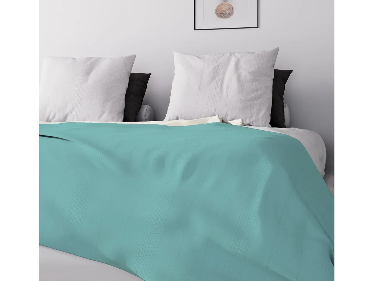 Soleil d'ocre Ropa De Cama-Colcha 220x240 cm ADELE Laguna Azul