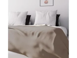 Soleil d'ocre Colcha 220x240 cm ADELE taupe Topo Discount